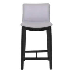 Everest Bar Chair in Leather Pewter / Black by OzDesignFurniture, a Bar Stools for sale on Style Sourcebook