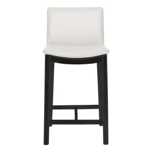 Everest Bar Chair in Leather White / Black by OzDesignFurniture, a Bar Stools for sale on Style Sourcebook