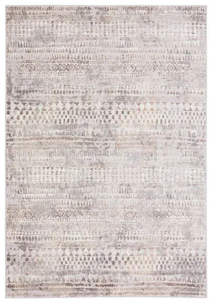 Selma Brown Grey And Ivory Distressed Tribal Rug by Miss Amara, a Contemporary Rugs for sale on Style Sourcebook