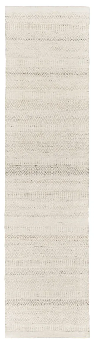 Lucinda Cream and Beige Indoor Outdoor PET Runner Rug by Miss Amara, a Persian Rugs for sale on Style Sourcebook