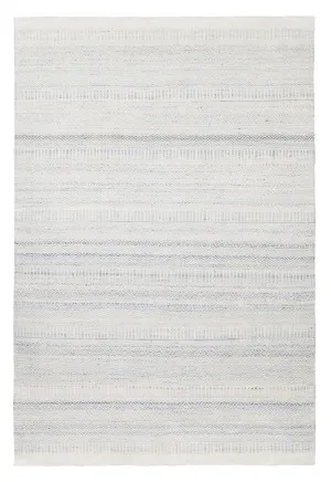 Daisy Cream and Blue Indoor Outdoor PET Rug by Miss Amara, a Persian Rugs for sale on Style Sourcebook