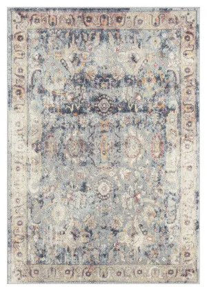 Huxley Blue and Purple Multi-Colour Distressed Rug by Miss Amara, a Persian Rugs for sale on Style Sourcebook