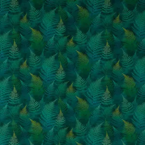 Woodland Fern Peacock by Ashley Wilde - Clarissa Hulse, a Fabrics for sale on Style Sourcebook