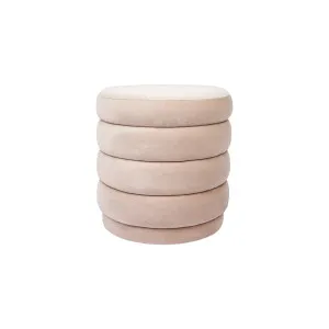 Demi Stool - Nude Velvet by CAFE Lighting & Living, a Ottomans for sale on Style Sourcebook