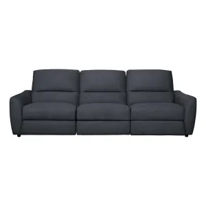 Portland 3 Seater Sofa with 3 Recliners in Belfast Charcoal by OzDesignFurniture, a Chairs for sale on Style Sourcebook