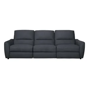 Portland 3 Seater Sofa with 2 Recliners in Belfast Charcoal by OzDesignFurniture, a Sofas for sale on Style Sourcebook