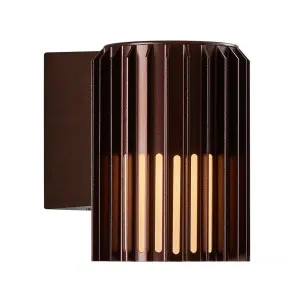 Nordlux Aludra IP54 Down Only Wall Light Brown Metallic by Nordlux, a Outdoor Lighting for sale on Style Sourcebook
