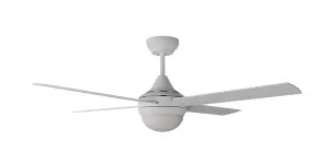 Calibo Kestrel 48" (1220mm) Indoor/Outdoor DC Ceiling Fan with 2x E27 Light & Remote White by Calibo, a Ceiling Fans for sale on Style Sourcebook