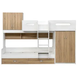 Finnliden Storage Bunk Bed with Cabinet, Wardrobe & Drawers, King Single by SGA Furniture, a Kids Beds & Bunks for sale on Style Sourcebook