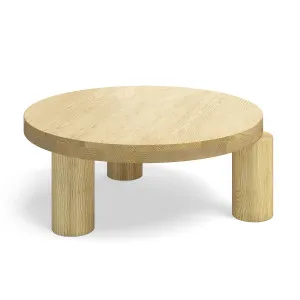 Nomad Solid Oak Round Coffee Table, Natural by L3 Home, a Coffee Table for sale on Style Sourcebook