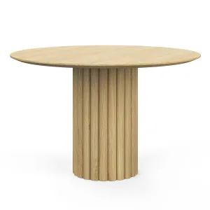 Kara Round Oak Dining Table, Natural by L3 Home, a Dining Tables for sale on Style Sourcebook