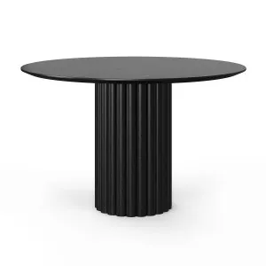 Kara Round Oak Dining Table, Black by L3 Home, a Dining Tables for sale on Style Sourcebook