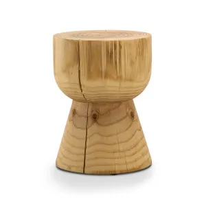 Kork Hourglass Stump Stool, Natural by L3 Home, a Side Table for sale on Style Sourcebook