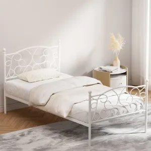 Provincial Style GROA Bed Frame | Artiss Metal Single Bed by Kid Topia, a Kids Beds & Bunks for sale on Style Sourcebook