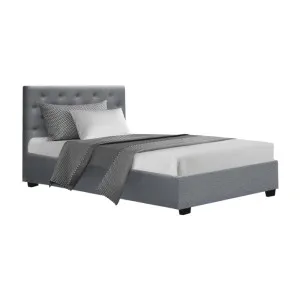 Artiss Vila King Single Gas Lift Storage Bed Frame in Grey by Kid Topia, a Kids Beds & Bunks for sale on Style Sourcebook
