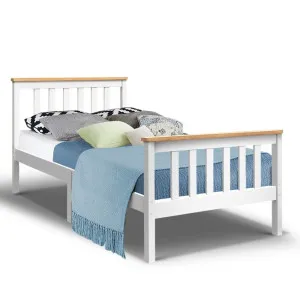 Artiss Pony Kids Wooden Bed Frame - Charming White Single Size for Children's Bedroom by Kid Topia, a Kids Beds & Bunks for sale on Style Sourcebook