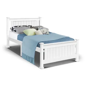 Artiss RIO Bed Frame Single Size Wooden White by Kid Topia, a Kids Beds & Bunks for sale on Style Sourcebook