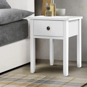 Artiss Bedside Table 1 Drawer - BOW White by Kid Topia, a Kids Storage & Toy Boxes for sale on Style Sourcebook