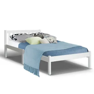 Artiss Bed Frame King Single Size Wooden White SOFIE by Kid Topia, a Kids Beds & Bunks for sale on Style Sourcebook