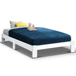 Artiss Bed Frame Single Size Wooden White JADE by Kid Topia, a Kids Beds & Bunks for sale on Style Sourcebook