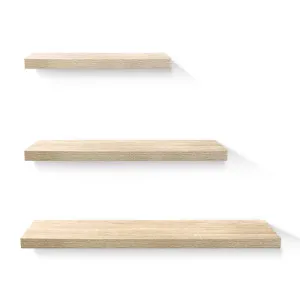 Artiss Floating Wall Shelf Set of 3 Oak by Kid Topia, a Kids Storage & Toy Boxes for sale on Style Sourcebook