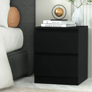 Artiss Bedside Table 2 Drawers - PEPE Black by Kid Topia, a Kids Storage & Toy Boxes for sale on Style Sourcebook
