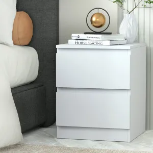 Artiss Bedside Table 2 Drawers - PEPE White by Kid Topia, a Kids Storage & Toy Boxes for sale on Style Sourcebook