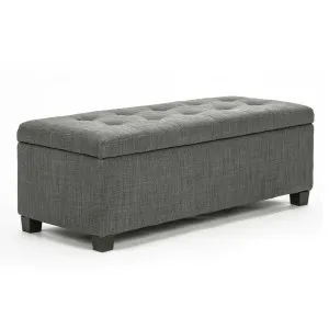 La Bella Kids Dark Grey Toy Chest Bench with Cushion-Top - Spacious Fabric Storage by Kid Topia, a Kids Storage & Toy Boxes for sale on Style Sourcebook