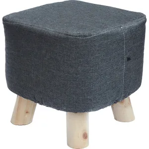 Fabric Ottoman Foot Stool Rest Pouffe Footstool Wood Storage Padded Seat by Kid Topia, a Kids Storage & Toy Boxes for sale on Style Sourcebook