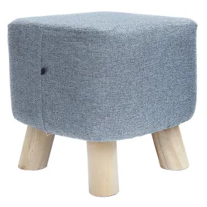 Fabric Ottoman Foot Stool Rest Pouffe Footstool Wood Storage Padded Seat by Kid Topia, a Kids Storage & Toy Boxes for sale on Style Sourcebook