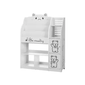 Keezi 4 Tiers Kids Bookshelf Storage Children Bookcase Toy Organiser Display by Kid Topia, a Kids Storage & Toy Boxes for sale on Style Sourcebook