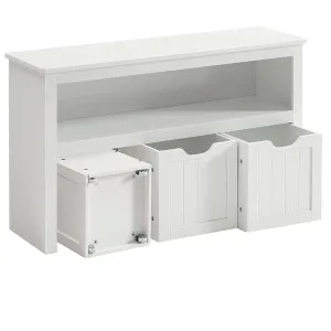 VASAGLE Storage Bench with Shelf and 3 Drawers White LHS380W01 by Kid Topia, a Kids Storage & Toy Boxes for sale on Style Sourcebook