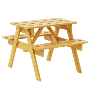 Keezi Kids Outdoor Table and Chairs Picnic Bench Seat Children Wooden Indoor by Kid Topia, a Kids Chairs & Tables for sale on Style Sourcebook