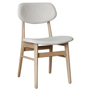 Ari Fabric & Ashwood Dining Chair, Cream / Natural by Life Interiors, a Dining Chairs for sale on Style Sourcebook