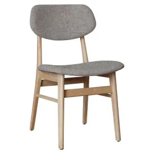 Ari Fabric & Ashwood Dining Chair, Grey / Natural by Life Interiors, a Dining Chairs for sale on Style Sourcebook