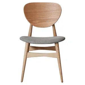 Potter Ashwood Dining Chair, Fabric Seat, Natural / Grey by Life Interiors, a Dining Chairs for sale on Style Sourcebook