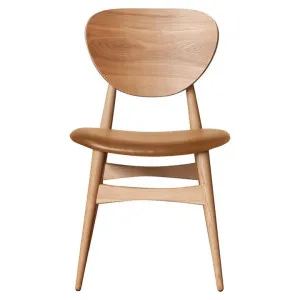 Potter Ashwood Dining Chair, Leather Seat, Natural / Tan by Life Interiors, a Dining Chairs for sale on Style Sourcebook