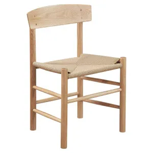 Olsen Woven Cord & Oak Timber Dining Chair, Oak / Beige by Life Interiors, a Dining Chairs for sale on Style Sourcebook
