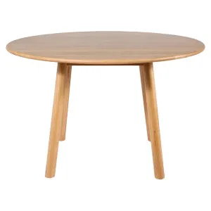 Finland American Oak Timber Round Dining Table, 120cm, Oak by Life Interiors, a Dining Tables for sale on Style Sourcebook
