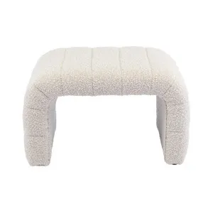 Blake Boucle Fabric Footstool, Cream by Life Interiors, a Stools for sale on Style Sourcebook