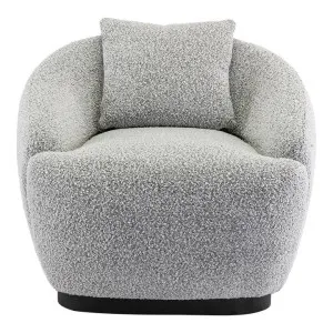 Avalon Boucle Fabric Swivel Tub Chair, Grey by Life Interiors, a Chairs for sale on Style Sourcebook