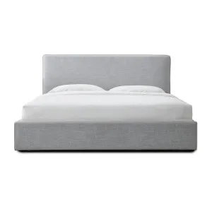 Dane Fabric Platform Bed, King, Light Grey by Life Interiors, a Beds & Bed Frames for sale on Style Sourcebook
