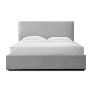 Dane Fabric Platform Bed, Queen, Light Grey by Life Interiors, a Beds & Bed Frames for sale on Style Sourcebook