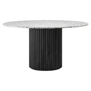 Cosmos Round Dining Table, 120cm, Terrazzo / Black by Life Interiors, a Dining Tables for sale on Style Sourcebook