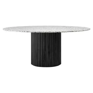 Cosmos Round Dining Table, 150cm, Terrazzo / Black by Life Interiors, a Dining Tables for sale on Style Sourcebook