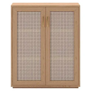 Cuba Wood & Rattan 2 Door Side Cabinet by Life Interiors, a Storage Units for sale on Style Sourcebook