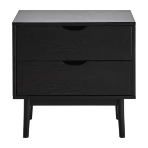 Luna Wooden Bedside Table, Black by Life Interiors, a Bedside Tables for sale on Style Sourcebook