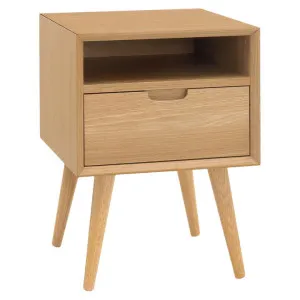 Orbit Wooden 1 Drawer Nightstand, Oak by Life Interiors, a Bedside Tables for sale on Style Sourcebook