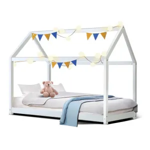 Artiss Bed Frame Wooden Kids House Frame White CASA by Kid Topia, a Kids Beds & Bunks for sale on Style Sourcebook