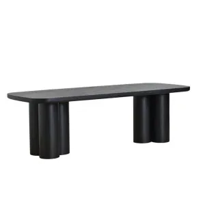 Hallie 2.4m Elm Dining Table - Full Black by Interior Secrets - AfterPay Available by Interior Secrets, a Dining Tables for sale on Style Sourcebook